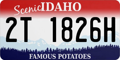 ID license plate 2T1826H
