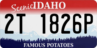 ID license plate 2T1826P
