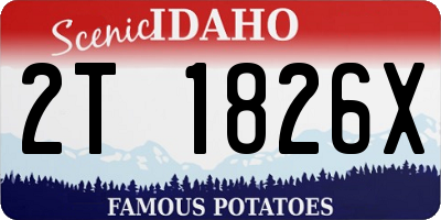 ID license plate 2T1826X