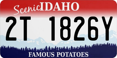 ID license plate 2T1826Y