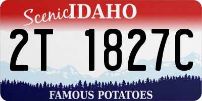 ID license plate 2T1827C