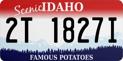 ID license plate 2T1827I