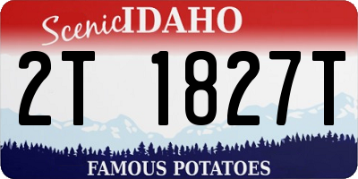 ID license plate 2T1827T