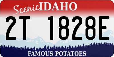 ID license plate 2T1828E