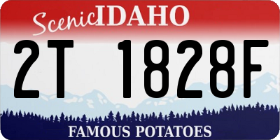 ID license plate 2T1828F