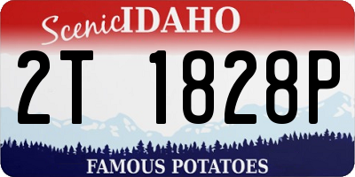 ID license plate 2T1828P