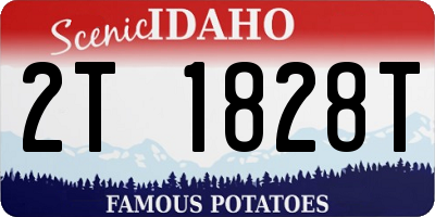 ID license plate 2T1828T