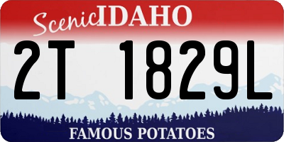 ID license plate 2T1829L