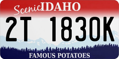 ID license plate 2T1830K