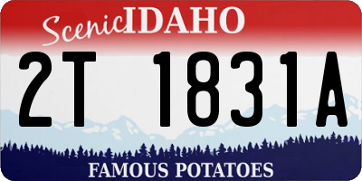 ID license plate 2T1831A