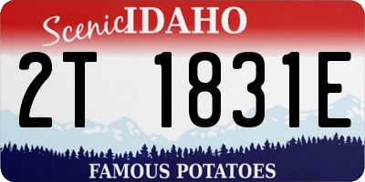 ID license plate 2T1831E