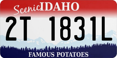 ID license plate 2T1831L