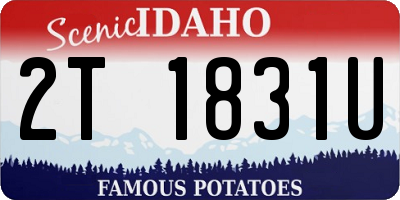 ID license plate 2T1831U