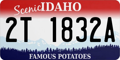 ID license plate 2T1832A