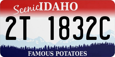 ID license plate 2T1832C