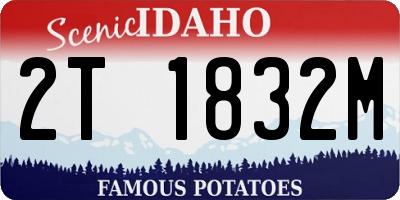 ID license plate 2T1832M
