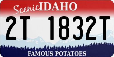 ID license plate 2T1832T