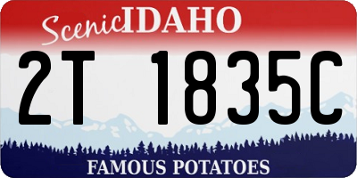 ID license plate 2T1835C