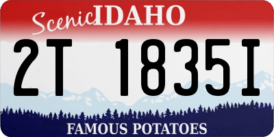 ID license plate 2T1835I