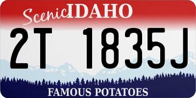 ID license plate 2T1835J