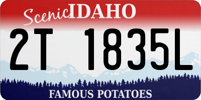 ID license plate 2T1835L