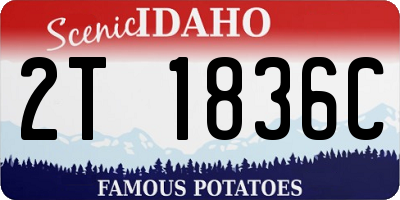 ID license plate 2T1836C