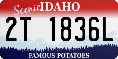 ID license plate 2T1836L