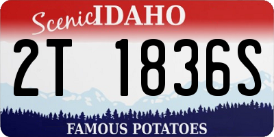 ID license plate 2T1836S