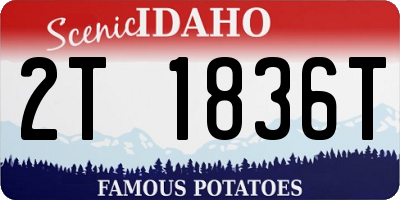 ID license plate 2T1836T