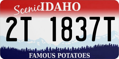 ID license plate 2T1837T