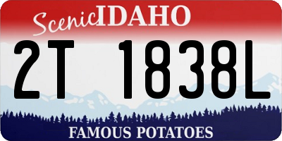 ID license plate 2T1838L