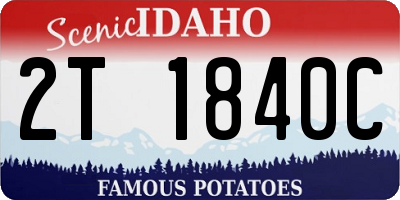 ID license plate 2T1840C