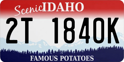 ID license plate 2T1840K