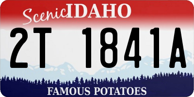 ID license plate 2T1841A