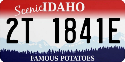 ID license plate 2T1841E