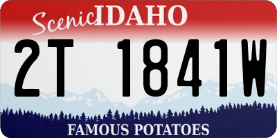 ID license plate 2T1841W