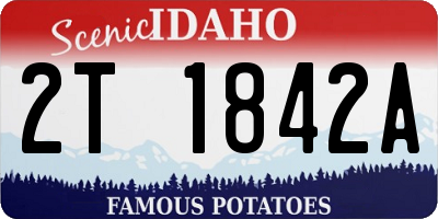 ID license plate 2T1842A