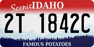 ID license plate 2T1842C