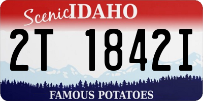 ID license plate 2T1842I
