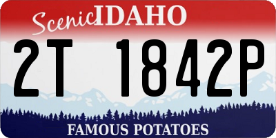 ID license plate 2T1842P