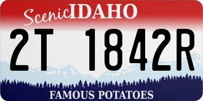 ID license plate 2T1842R