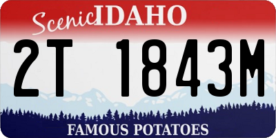 ID license plate 2T1843M
