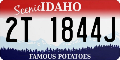 ID license plate 2T1844J
