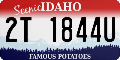 ID license plate 2T1844U