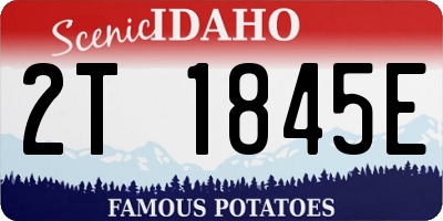 ID license plate 2T1845E