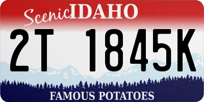 ID license plate 2T1845K