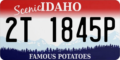 ID license plate 2T1845P