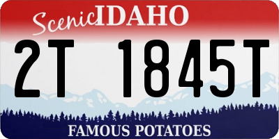 ID license plate 2T1845T