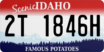 ID license plate 2T1846H