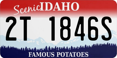 ID license plate 2T1846S